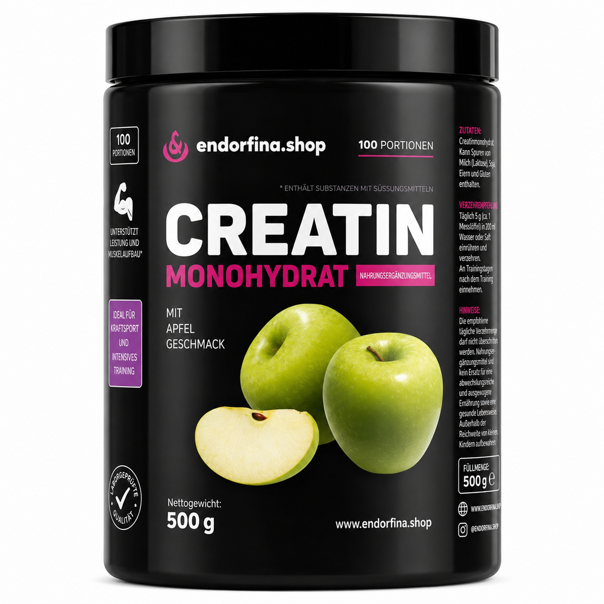 Creatin monohydrate Apfel 500g