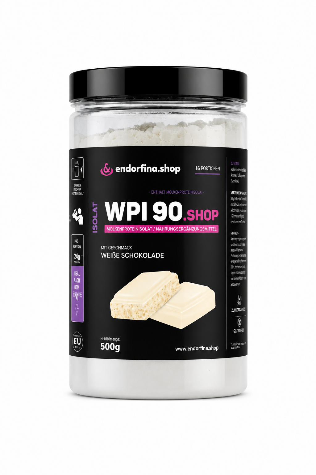 Endorfina – Isolate WPI90 – Weiße Schokolade 500G