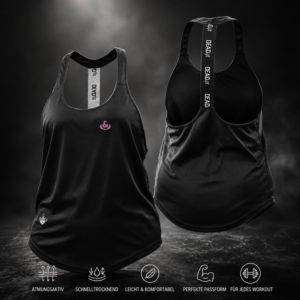 Schwarzes Damen-Top, Größe S-Xl