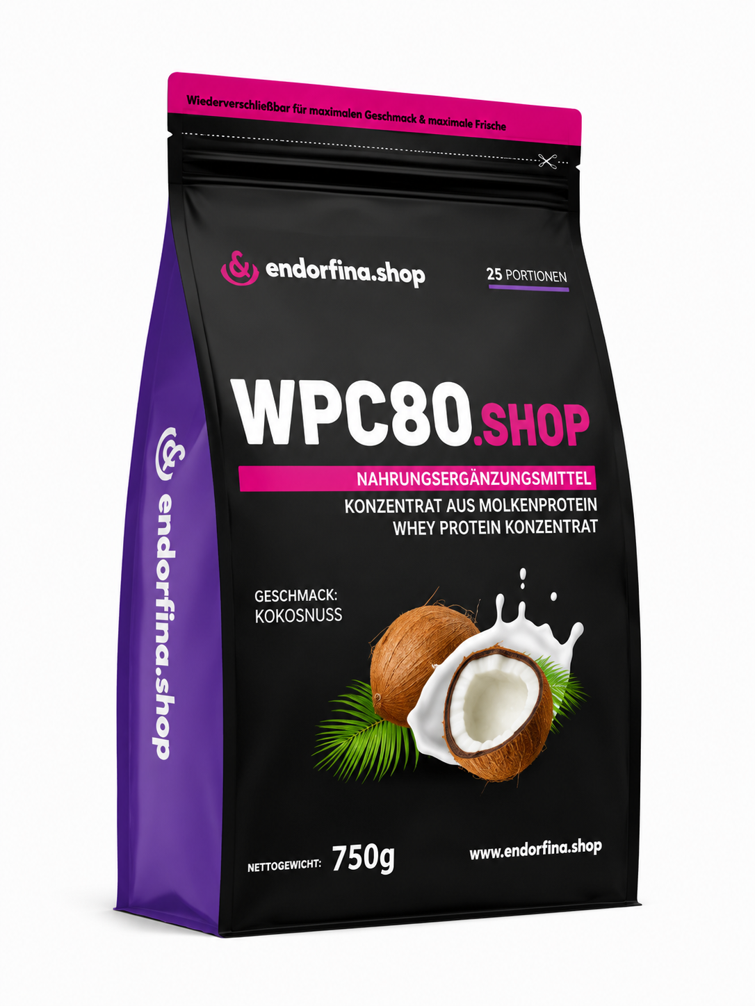 Endorfina.shop – WPC80 Whey Protein – Kokosnuss (750g)