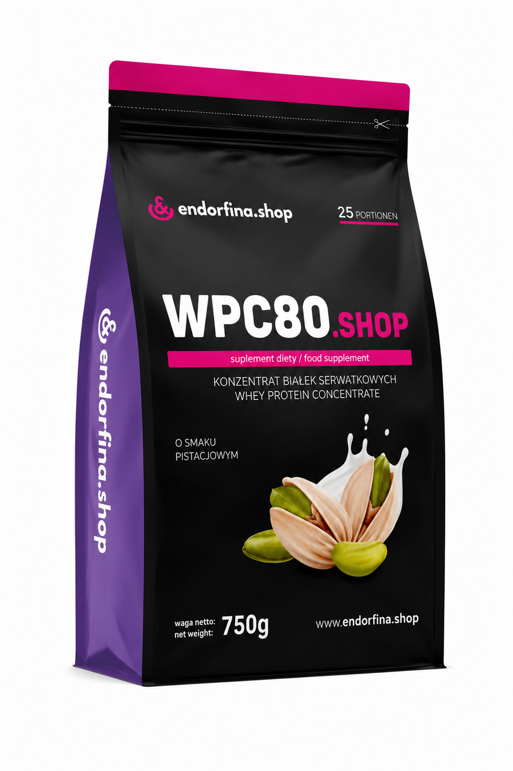 Endorfina.shop – WPC80 Whey Protein – Pistazie (750g)