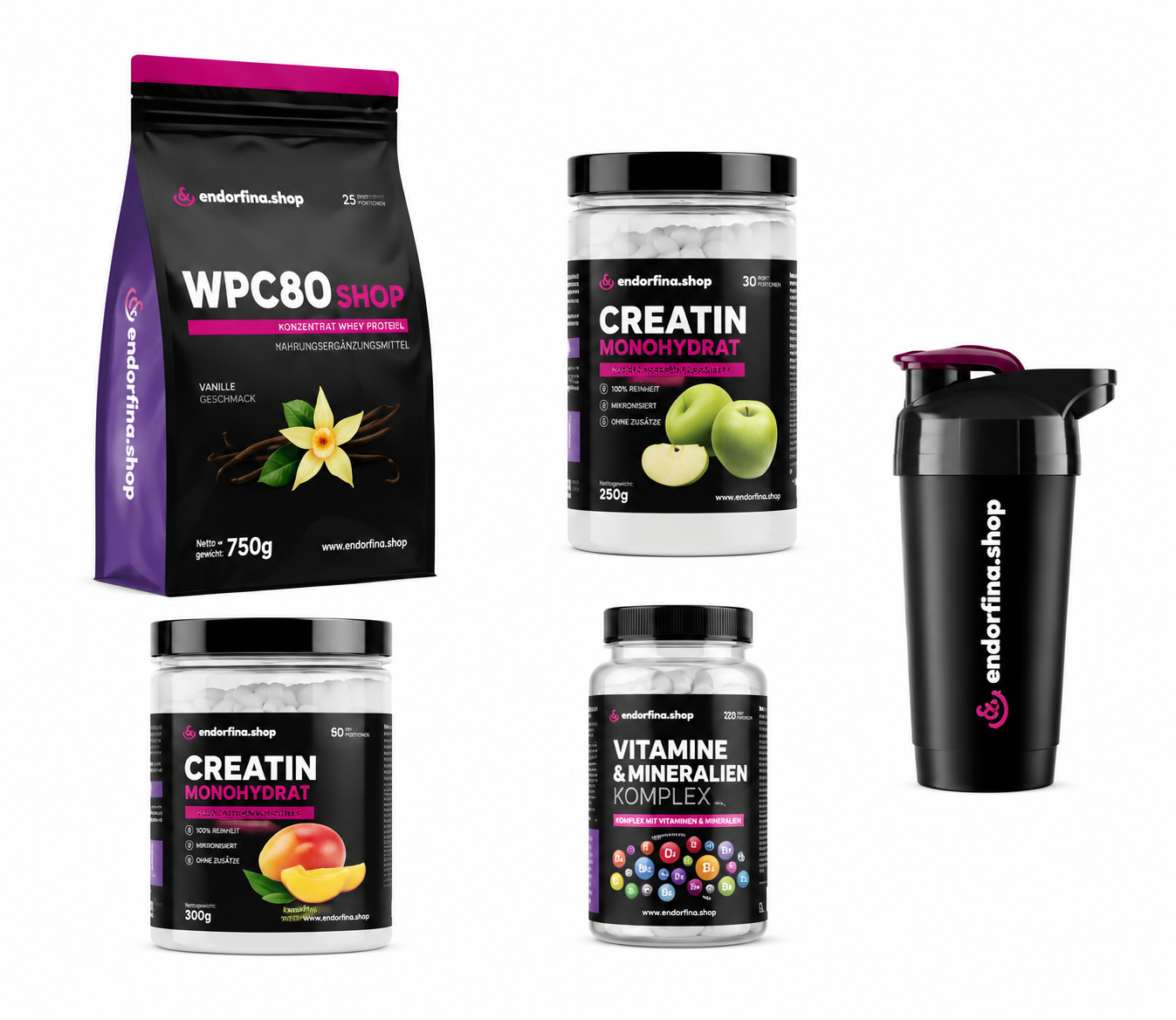Endorfina.shop – Fitness Starter-Kit (5-teilig)