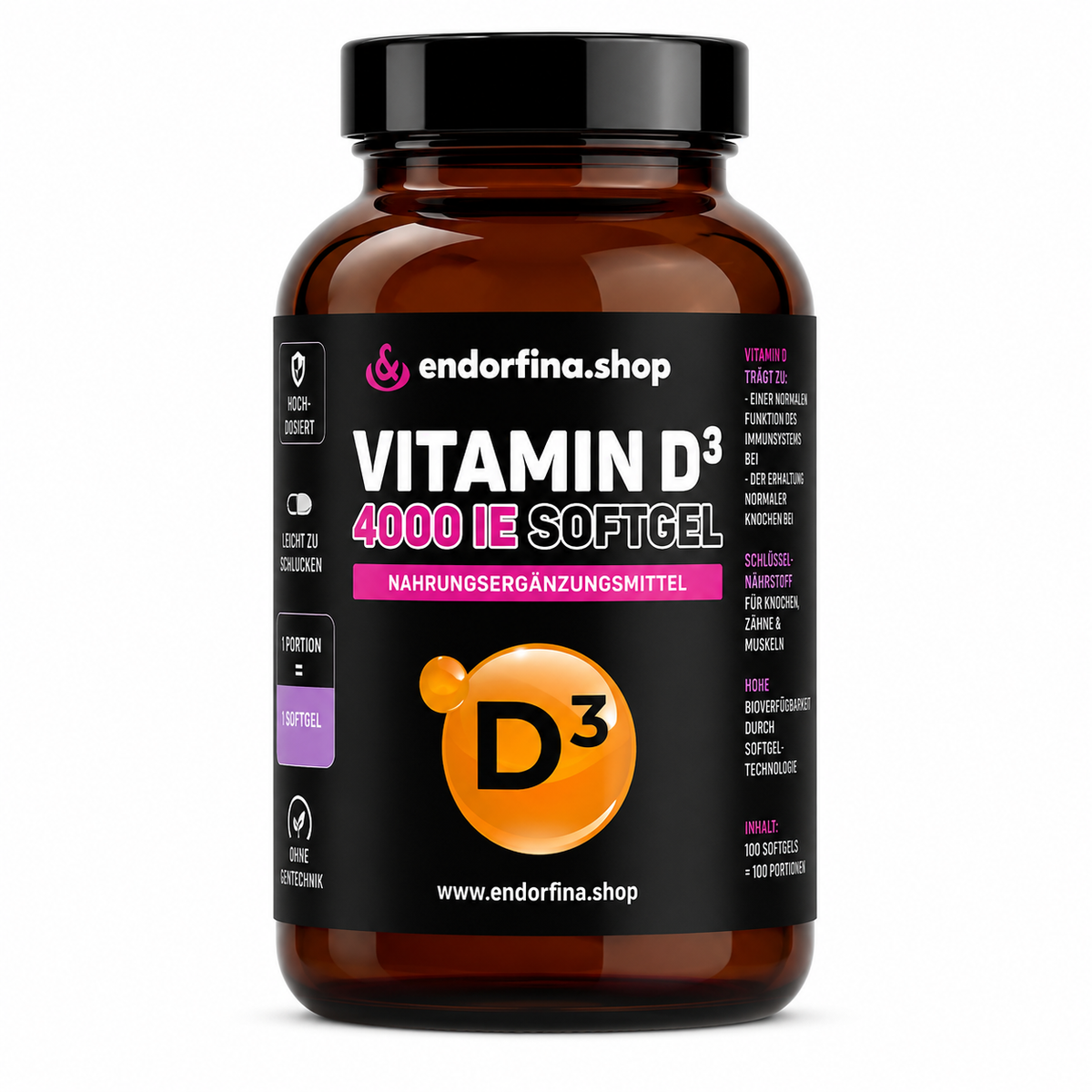 Vitamin D3 4000IU Softgel 240 Capsules