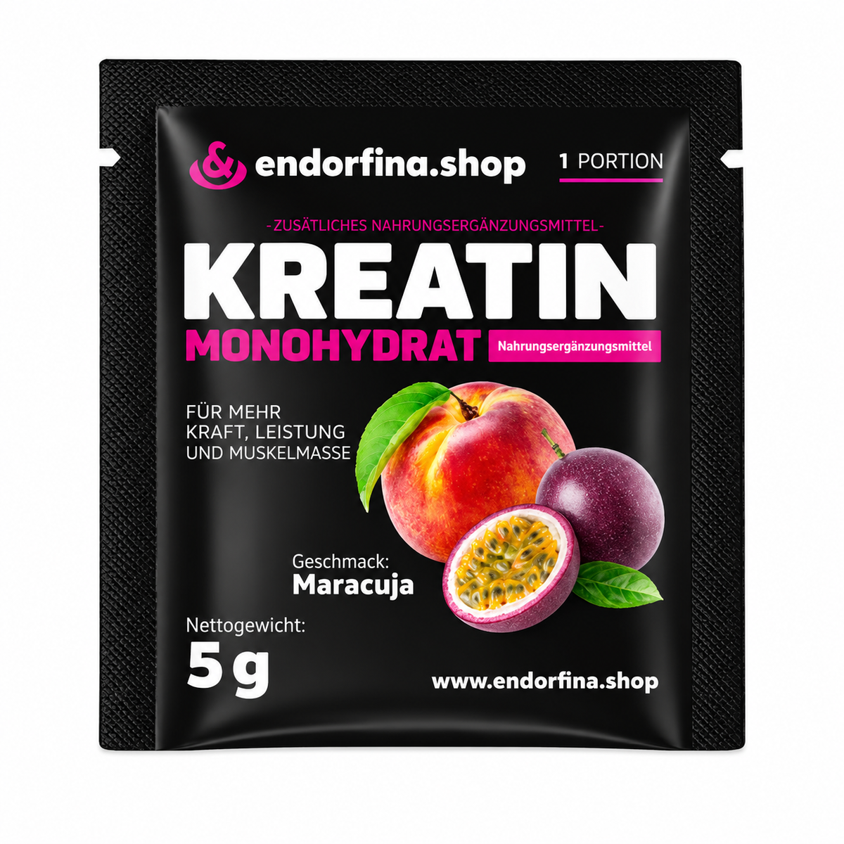 Creatine Monohydrate Peach – Passion Fruit 5g